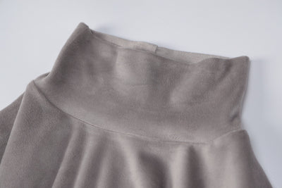 Vestido Elegante de Manga Larga con Cuello Alto y Abertura - Image 28