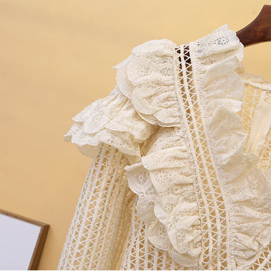 Blusa de Encaje Transparente - Pieza de Moda Versátil - Image 11
