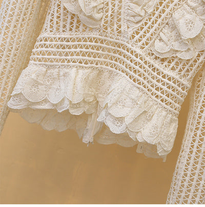 Blusa de Encaje Transparente - Pieza de Moda Versátil - Image 12