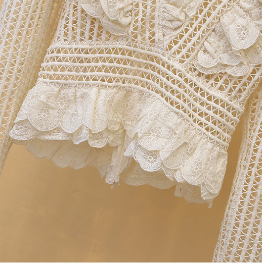 Blusa de Encaje Transparente - Pieza de Moda Versátil - Image 12