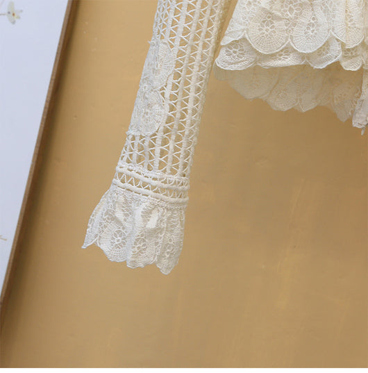 Blusa de Encaje Transparente - Pieza de Moda Versátil - Image 13