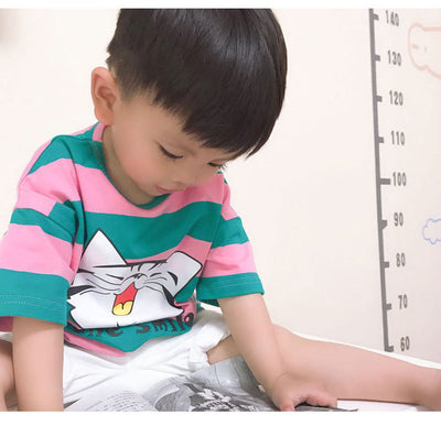 Camiseta Infantil Gato de Manga Corta N240 - Unisex - Image 24