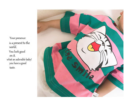 Camiseta Infantil Gato de Manga Corta N240 - Unisex - Image 25