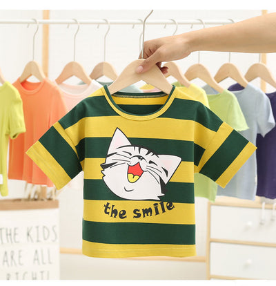 Camiseta Infantil Gato de Manga Corta N240 - Unisex - Image 28