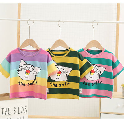 Camiseta Infantil Gato de Manga Corta N240 - Unisex - Image 30