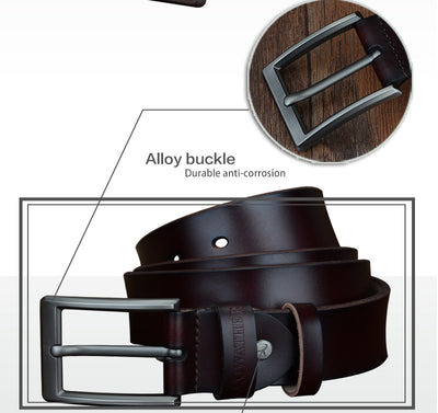 Cinturón de Cuero Premium para Hombre con Hebilla de Pasador - Estilo Casual y Ejecutivo - Image 8