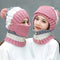 Gorro Femenino Otoño Invierno con Babero Integrado