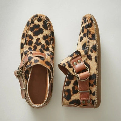 Zapatos Planos de Cuero Leopardo para Mujer con Hebilla - Cómodos y Versátiles - Image 12