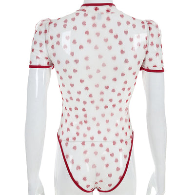 Mono Enterizo Sexy con Malla Transparente y Estampado para Primavera Verano - Image 10