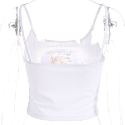 Top Espalda Abierta Estampado Ángel - Diseño Sexy Tendencia Europa - Image 10