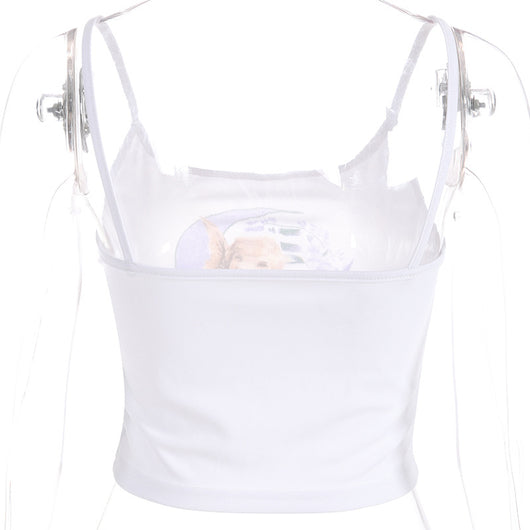 Top Espalda Abierta Estampado Ángel - Diseño Sexy Tendencia Europa - Image 10