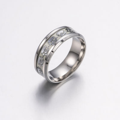 Anillo de Calavera Luminosa en Titanio - Joya Punk Clásica y Audaz - Image 9