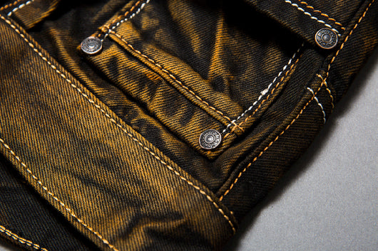 Jeans Rotos Vintage con Detalles de Locomotora Retro - Image 15