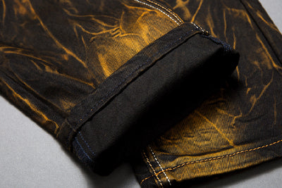 Jeans Rotos Vintage con Detalles de Locomotora Retro - Image 22