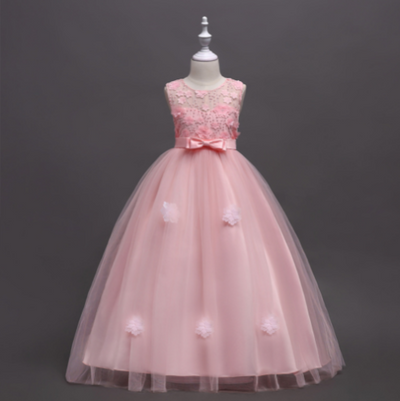 Vestido Elegante Infantil de Verano para Presentaciones de Piano - Image 9