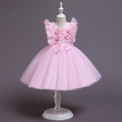 Vestido Niña Cuello V con Volantes - Image 8