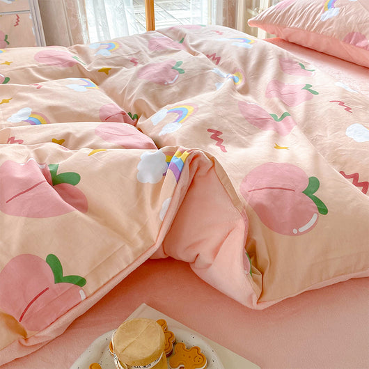 Juego de Sábanas de Franela Coral Velvet 4 Piezas - Algodón Suave para Cama Individual - Image 16