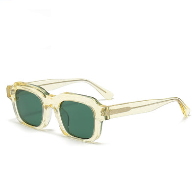 Gafas de Sol Acetato Grueso con Degradado de Color y Costuras Decorativas - Image 3
