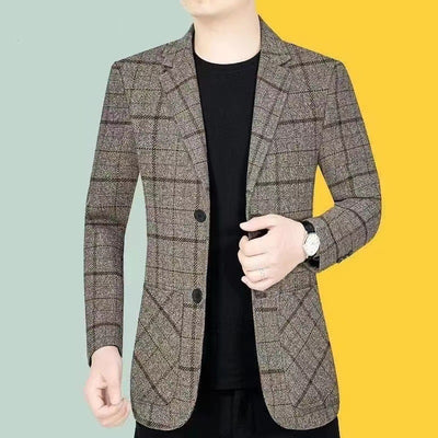 Saco de Vestir Cuadros para Hombre Maduro - Primavera Otoño