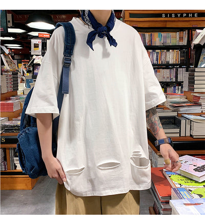 Playera Casual de Cuello Redondo con Rasgaduras Diseño Moderno - Image 13