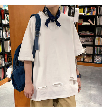 Playera Casual de Cuello Redondo con Rasgaduras Diseño Moderno - Image 14