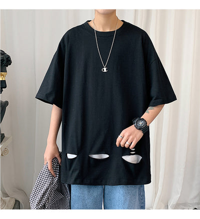 Playera Casual de Cuello Redondo con Rasgaduras Diseño Moderno - Image 17
