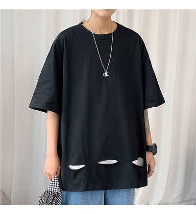 Playera Casual de Cuello Redondo con Rasgaduras Diseño Moderno - Image 18