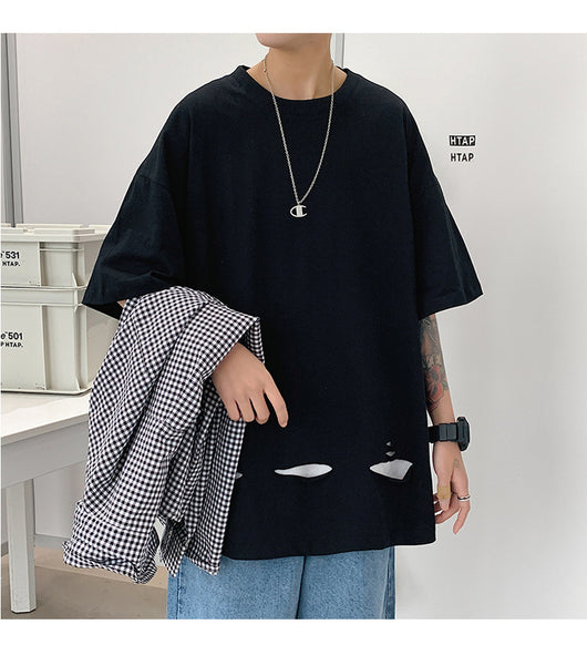 Playera Casual de Cuello Redondo con Rasgaduras Diseño Moderno - Image 19