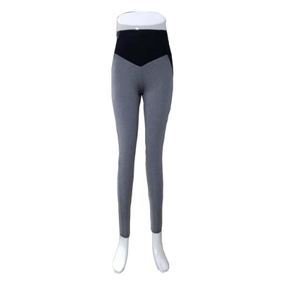 Mallas de Yoga con Costura Contrastante Negro y Gris - Image 8