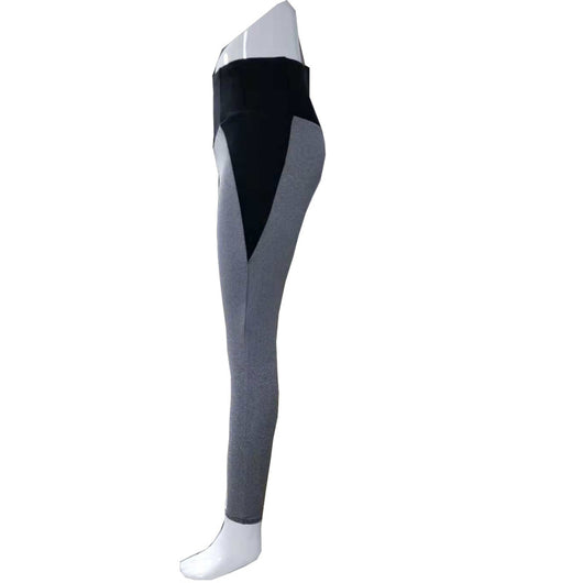 Mallas de Yoga con Costura Contrastante Negro y Gris - Image 9