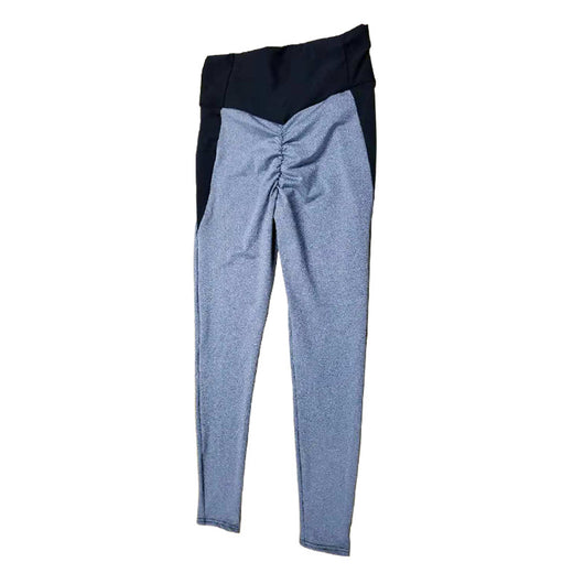 Mallas de Yoga con Costura Contrastante Negro y Gris - Image 10