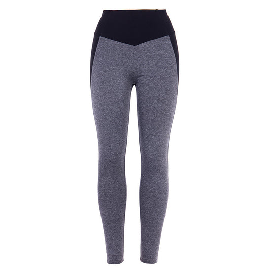 Mallas de Yoga con Costura Contrastante Negro y Gris - Image 11