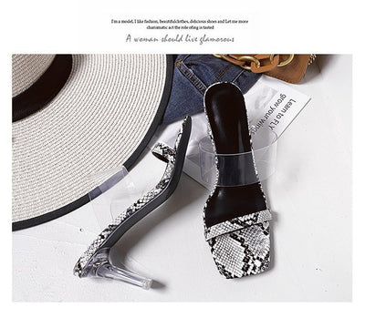 Pantuflas de Tacón Alto Grueso con Cristales para Mujer - Comodidad de Verano - Image 15