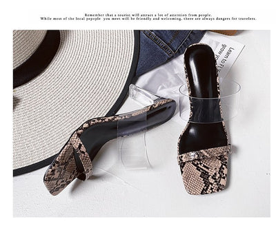 Pantuflas de Tacón Alto Grueso con Cristales para Mujer - Comodidad de Verano - Image 17