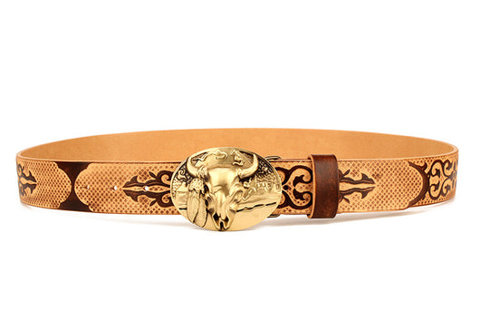 Cinturón Étnico de Cuero Genuino para Hombre - Piel de Res Premium - Image 12