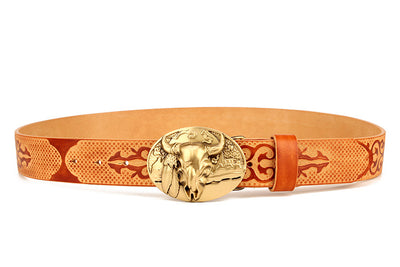Cinturón Étnico de Cuero Genuino para Hombre - Piel de Res Premium - Image 17