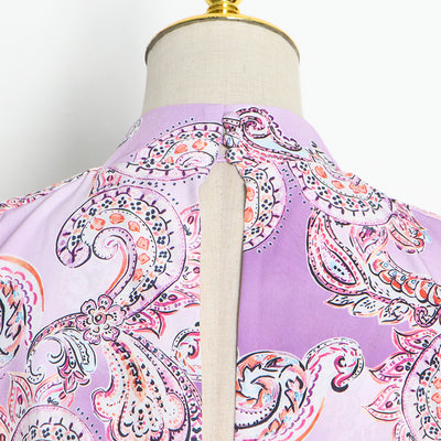 Vestido Ejecutivo Mujer Cuello Alto Ajustado con Detalles en Malla - Image 15