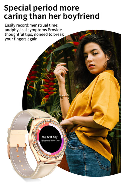 Reloj Inteligente Bluetooth para Mujer con Recordatorio de Ciclo Menstrual y Deportes - Image 12