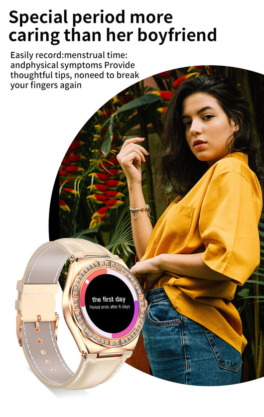 Reloj Inteligente Bluetooth para Mujer con Recordatorio de Ciclo Menstrual y Deportes - Image 12