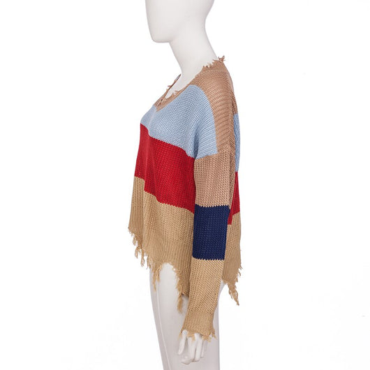 Suéter Holgado de Punto con Dobladillo de Flecos Ondulados - Image 17