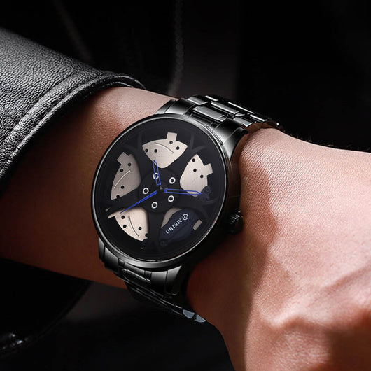Reloj de Hombre Acero Inoxidable Diseño Moderno Rueda Hub - Cuarzo Premium - Image 9