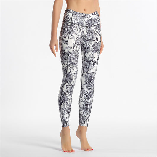 Pantalones de yoga con estampado y tela elástica - Image 22