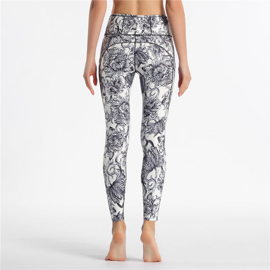 Pantalones de yoga con estampado y tela elástica - Image 24
