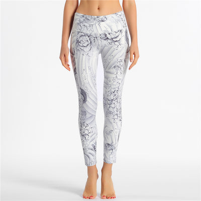 Pantalones de yoga con estampado y tela elástica - Image 31