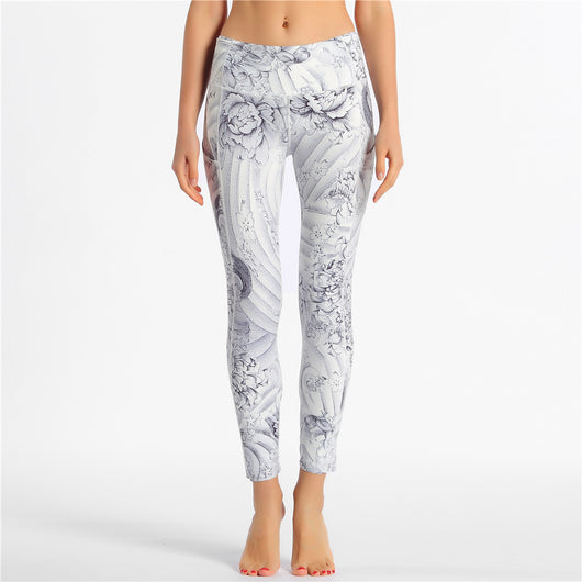 Pantalones de yoga con estampado y tela elástica - Image 31