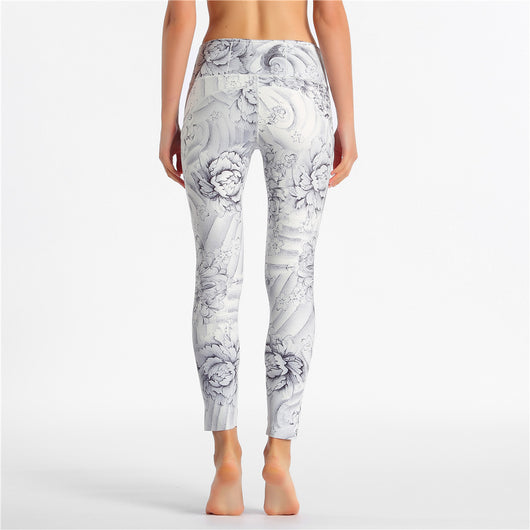 Pantalones de yoga con estampado y tela elástica - Image 33