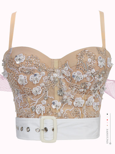 Blusa Camisola de Encaje con Lentejuelas y Bordados Beaded para Mujer - Image 18