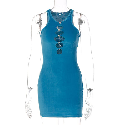Vestido Elegante para Mujer con Escote Redondo y Detalles Recortados - Image 28