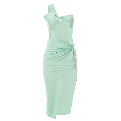 Vestido Elegante Asimétrico con Espalda Descubierta y Abertura Alta - Image 16