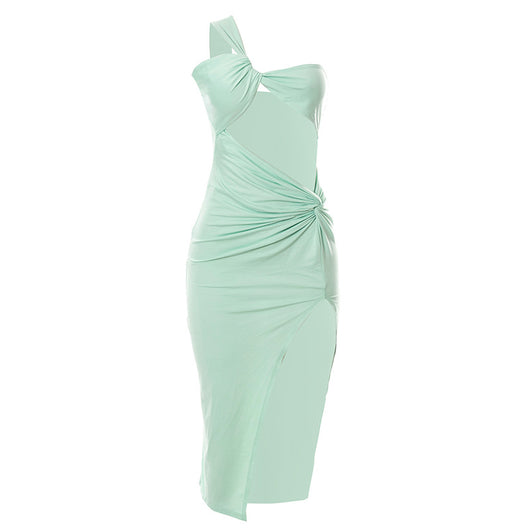 Vestido Elegante Asimétrico con Espalda Descubierta y Abertura Alta - Image 16